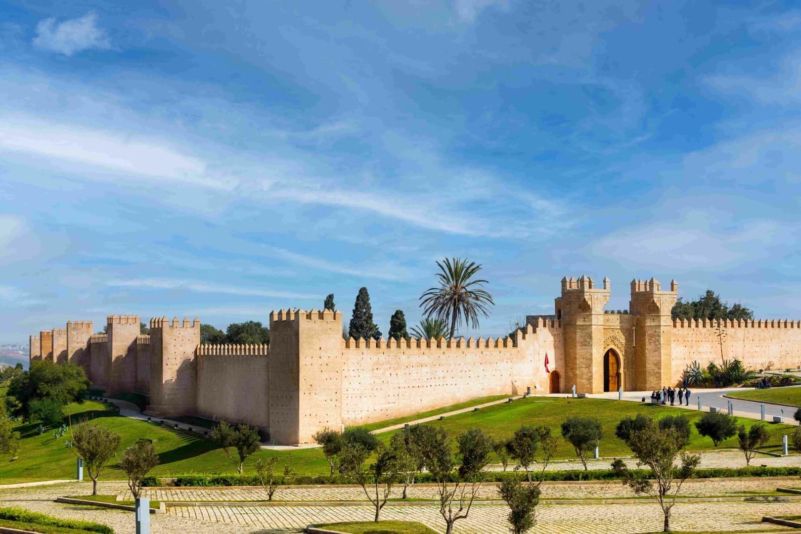 Chellah — Cigognes sur les minarets en ruine